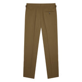 Khaki Gabardine Contemporary Trousers