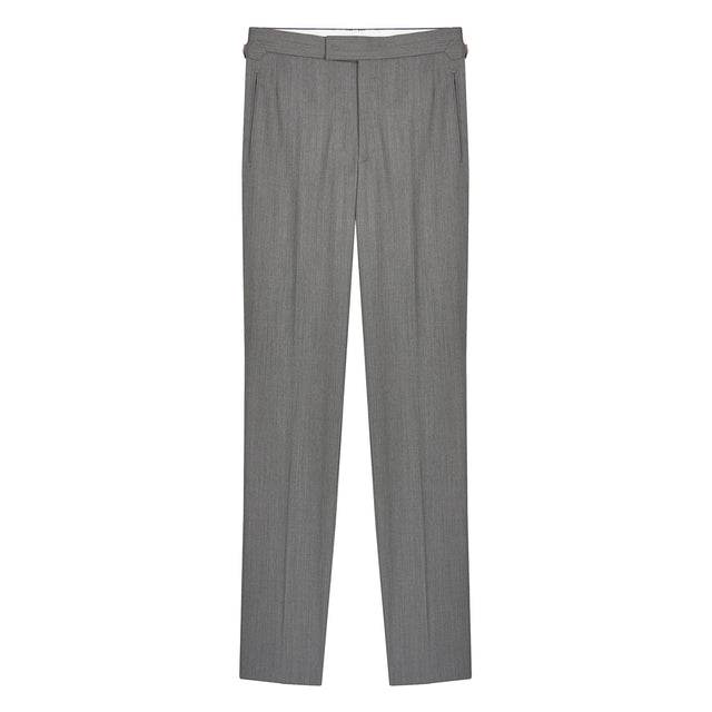 Grey Herringbone Contemporary Trousers