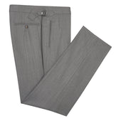 Grey Herringbone Contemporary Trousers