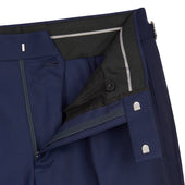 Blue Twill Contemporary Trousers