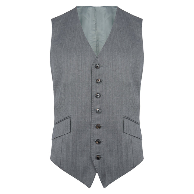 Grey Herringbone Waistcoat