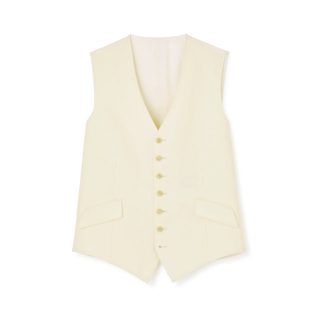 Cream Linen Waistcoat