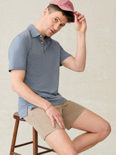 Short-Sleeve Movement™ Polo - Azure Beach Stripe