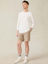 Long-Sleeve Sunwashed Tee - White