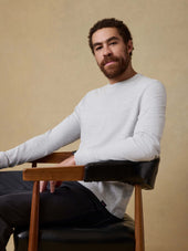 Sunwashed Organic Crew - Light Grey Heather