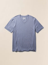 Short-Sleeve Sunwashed V-Neck Tee - Flint
