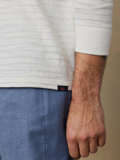 Sunwashed Organic Henley - Ivory Rock Stripe