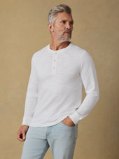 Sunwashed Organic Henley - White