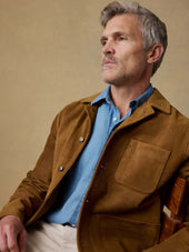Suede Studio Jacket - Golden Chestnut