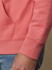High Standard Fleece Hoodie - Coral Red