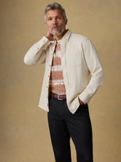 Organic Denim Button Down Shirt - Natural