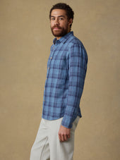 Laguna Linen Shirt - Rainy Lake Plaid