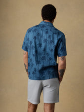 Short-Sleeve Breeze Camp Shirt - Ocean Shore Trees