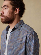 Palmetto Shirt - Navy Palm Check