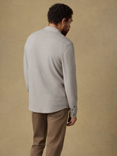 Legend™ Sweater Shirt - Khaki Cream Herringbone