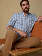 Coastline Knit Shirt - Summer Teal Plaid