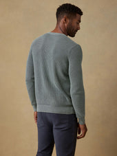 Sunwashed Crewneck Sweater - Mountain Olive