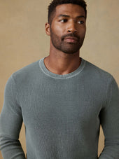 Sunwashed Crewneck Sweater - Mountain Olive