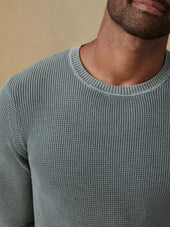 Sunwashed Crewneck Sweater - Mountain Olive