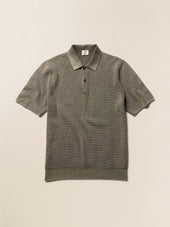 Short-Sleeve Sunwashed Sweater Polo - Pine Ridge