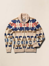 Thunder Voice Eagle Cardigan - Sand Four Eagles