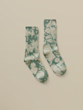 Sunwashed Tie Dye Sock - Green