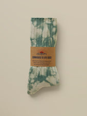 Sunwashed Tie Dye Sock - Green