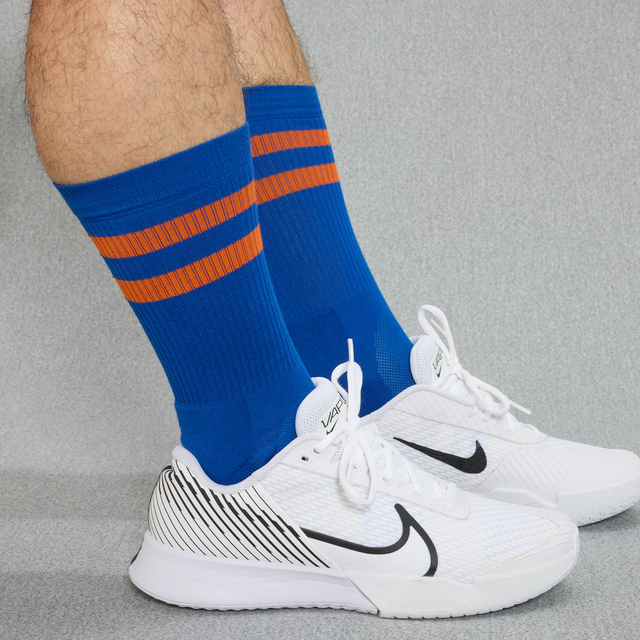 Bleu Roi & Orange Vintage - Coton