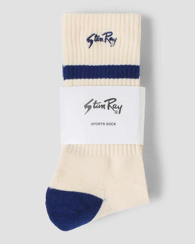Sports Sock (Natural / Navy)