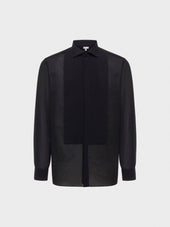 Camicia Slim In Cotone Nero