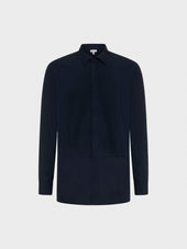 Camicia Da Cerimonia In Cotone Blu Notte