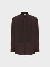 Camicia Da Cerimonia In Cotone Marrone