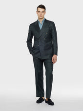 Camicia Slim In Cotone Verde