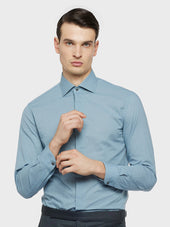 Camicia Slim In Cotone Verde