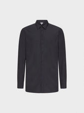 Camicia Slim In Cotone Grigia