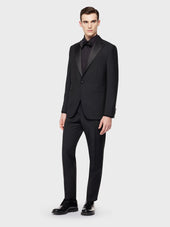 Camicia Slim In Cotone Nera