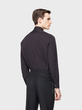 Camicia Slim In Cotone Nera