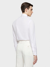 Camicia Slim In Cotone Bianco