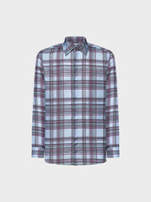 Camicia In Seta E Cotone Con Stampa Principe Di Galles