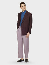 Camicia Slim In Cotone Blu