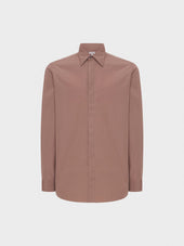 Camicia Slim In Cotone Rosa