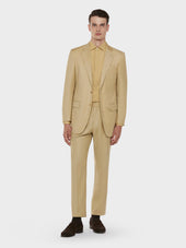 Camicia Slim In Cotone Giallo Senape