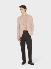 Camicia Slim In Cotone Rosa Antico