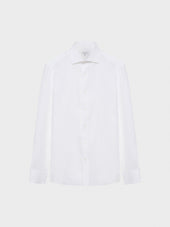 Camicia Slim In Lino Bianca