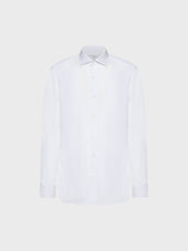 Camicia Slim In Cotone Bianca