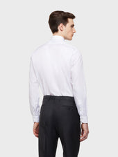 Camicia Slim In Cotone Bianca