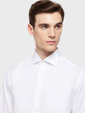 Camicia Slim In Cotone Bianca