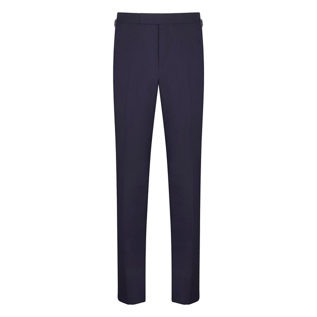Navy High Twist Contemporary Trousers