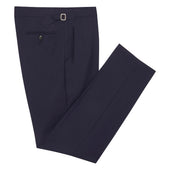 Navy High Twist Contemporary Trousers
