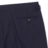 Navy High Twist Contemporary Trousers